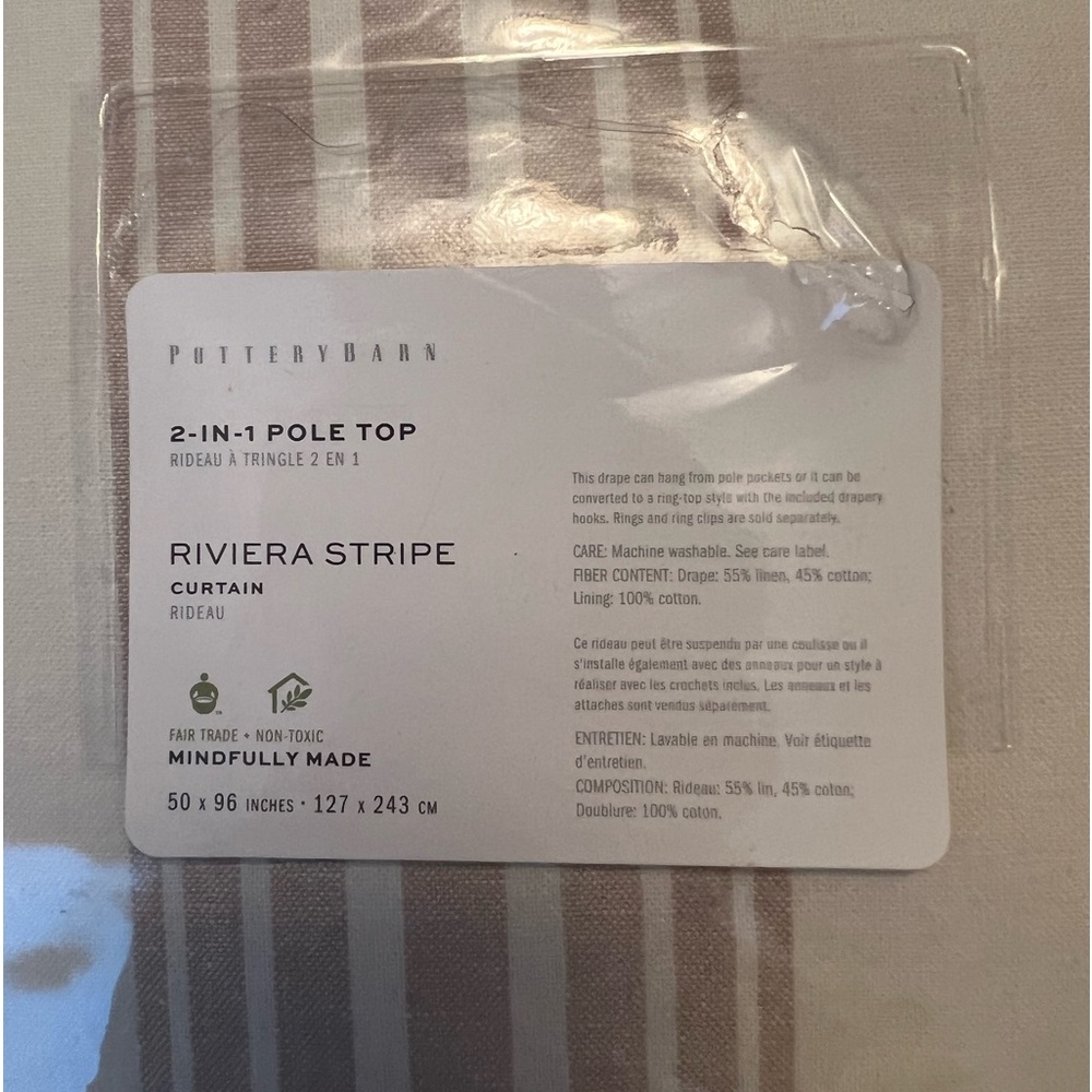 NWT - Pottery Barn Riviera Stripe Curtains